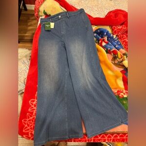 HALARA Women's Flare Jeans in Classic Blue